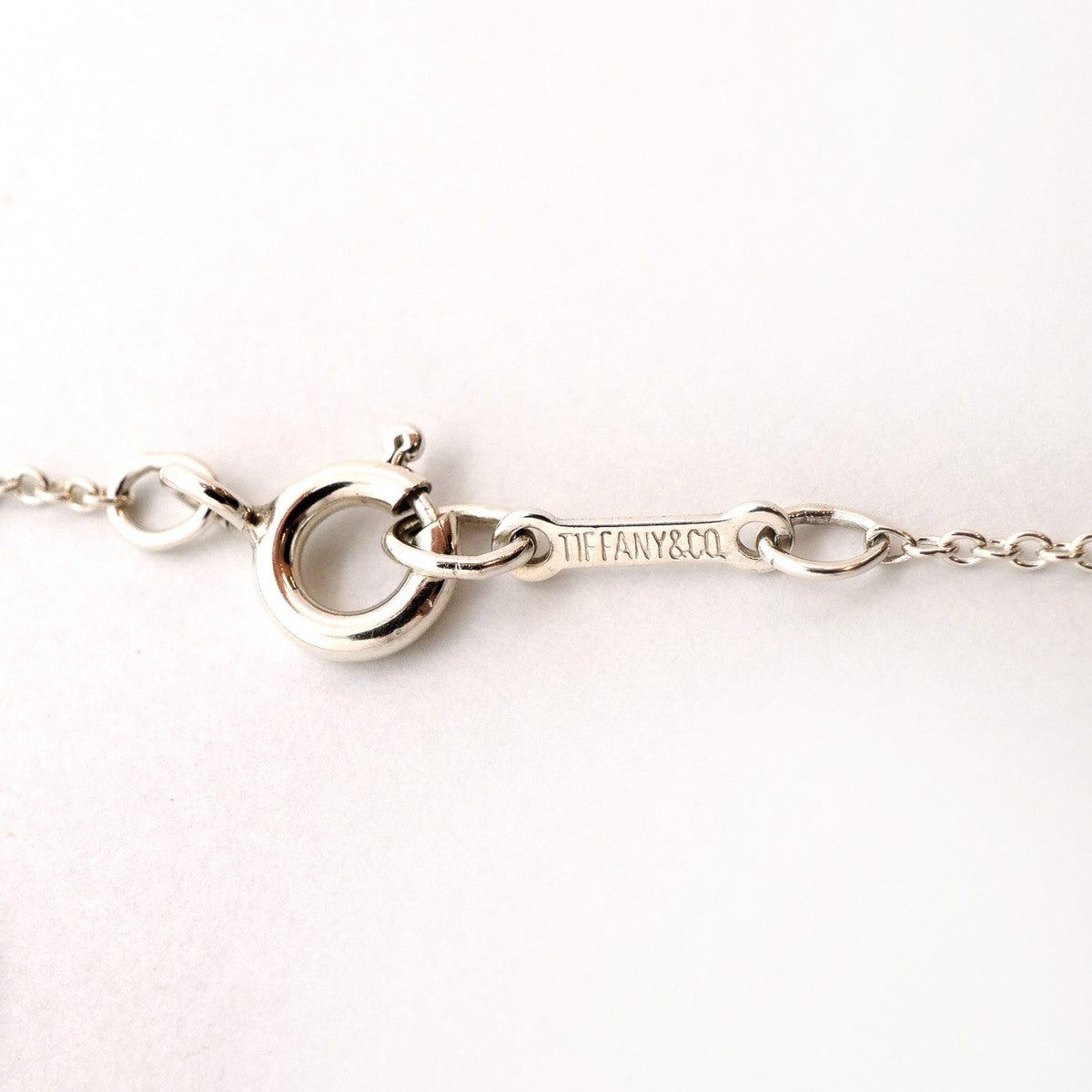 【6jgb0466-k】ティファニー ネックレス ビーン シルバー925【中古】レディース