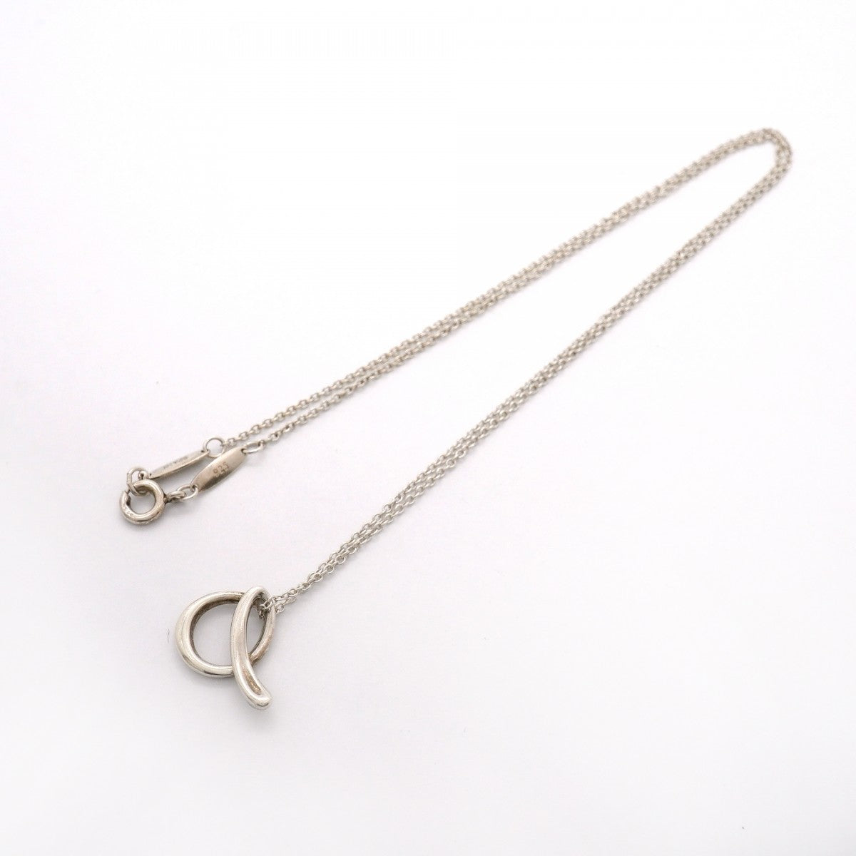 【6jgb0467-k】ティファニー ネックレス イニシャル a シルバー925【中古】レディース