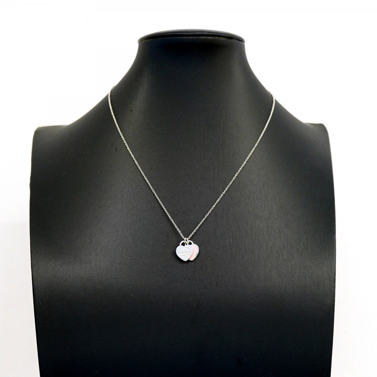 【6jgb0474-k】ティファニー ネックレス ダブルリターントゥハート シルバー925 ピンク【中古】レディース