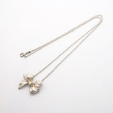 【6jgb0477-k】ティファニー ネックレス リボン シルバー925【中古】レディース