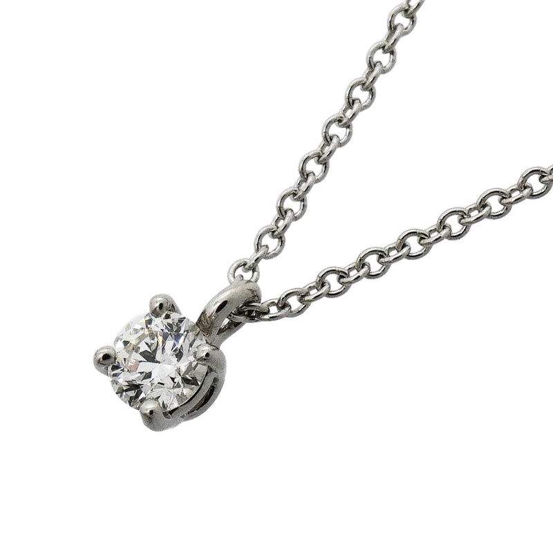 【6jgb0484】ティファニー ネックレス ソリティア 1PD Pt950 プラチナ ダイヤモンド【中古】レディース