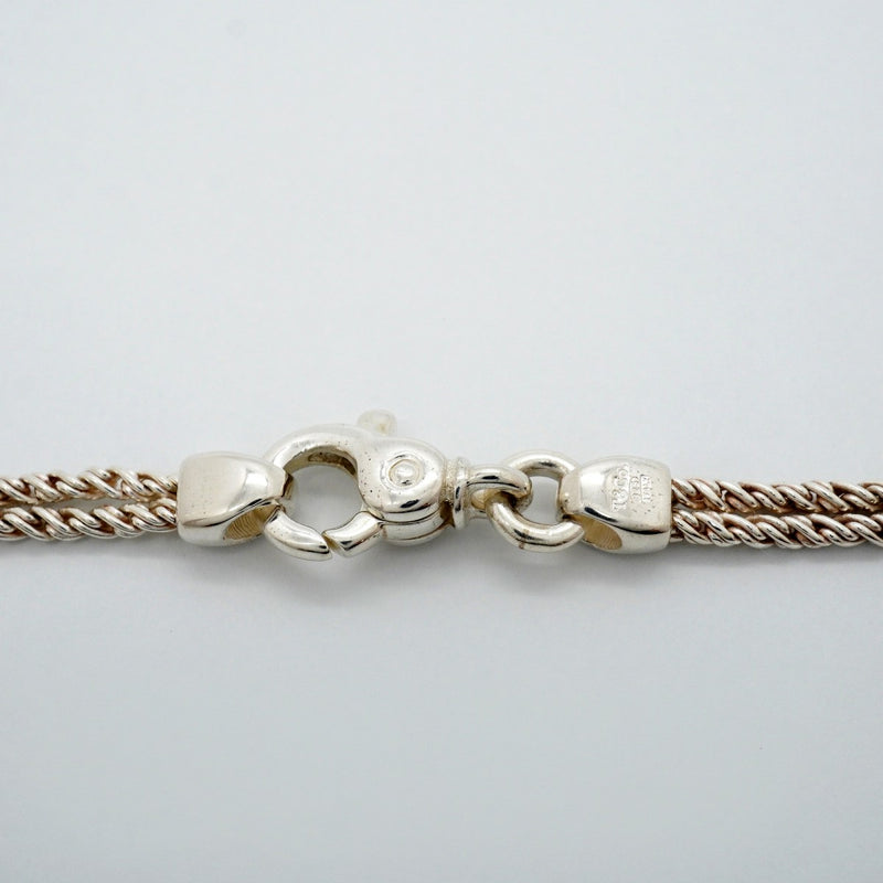 【6jgb0485】ティファニー ネックレス センターノット/ダブルロープ シルバー925【中古】レディース