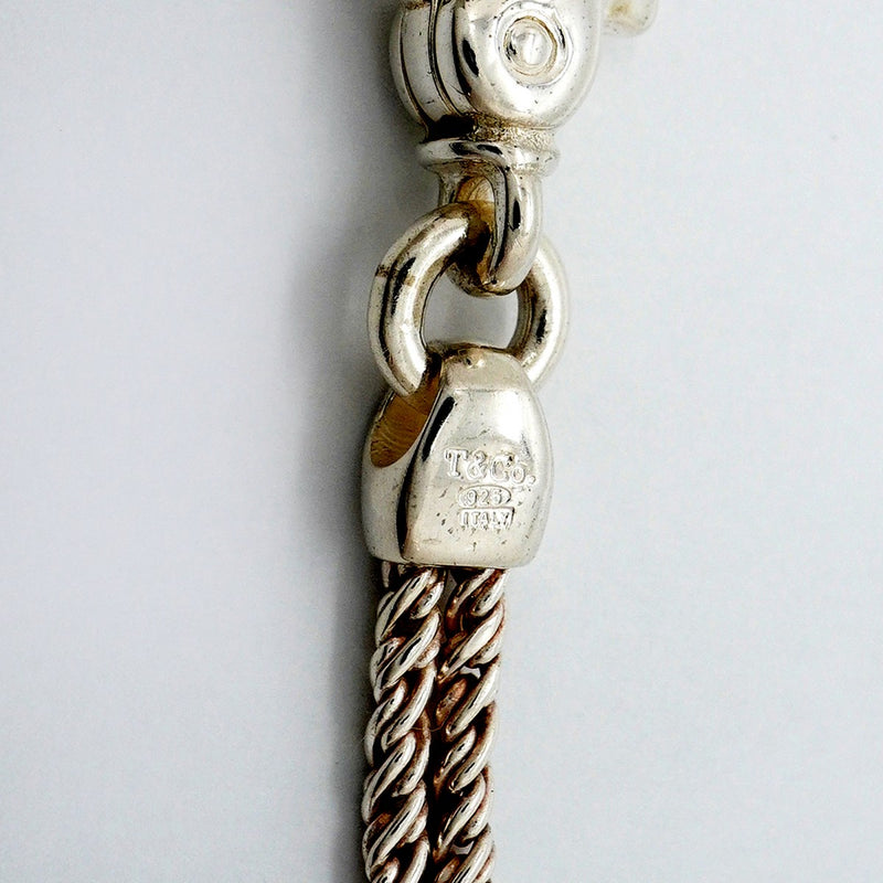 【6jgb0485】ティファニー ネックレス センターノット/ダブルロープ シルバー925【中古】レディース