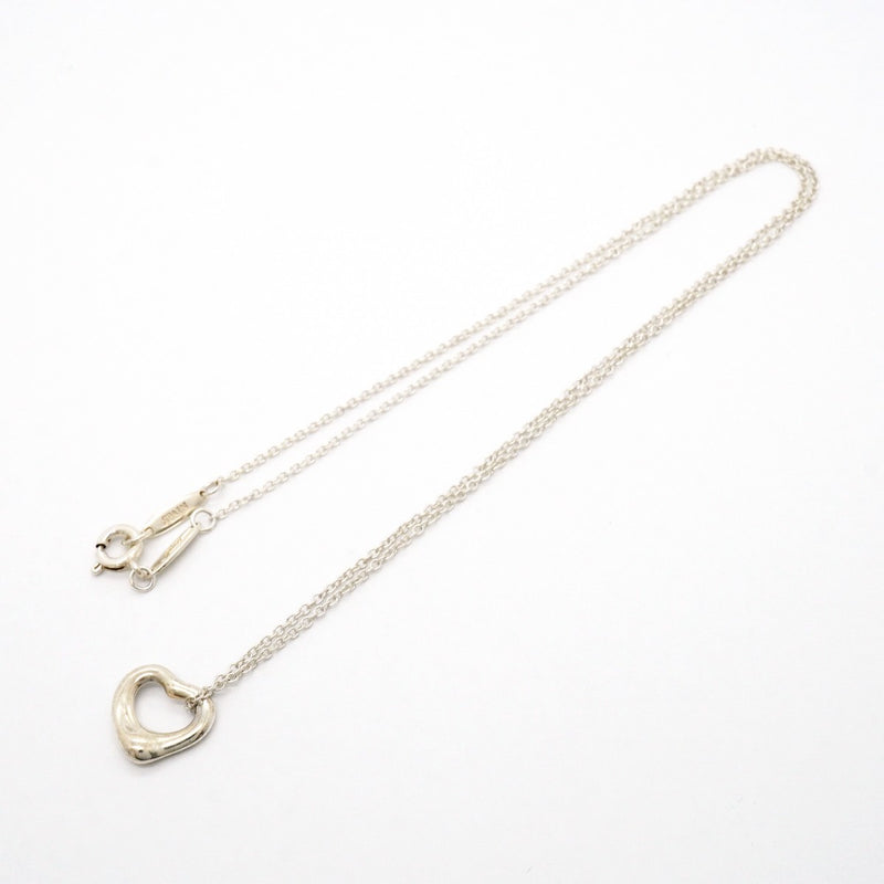 【6jgb0491】ティファニー ネックレス オープンハート シルバー925【中古】レディース