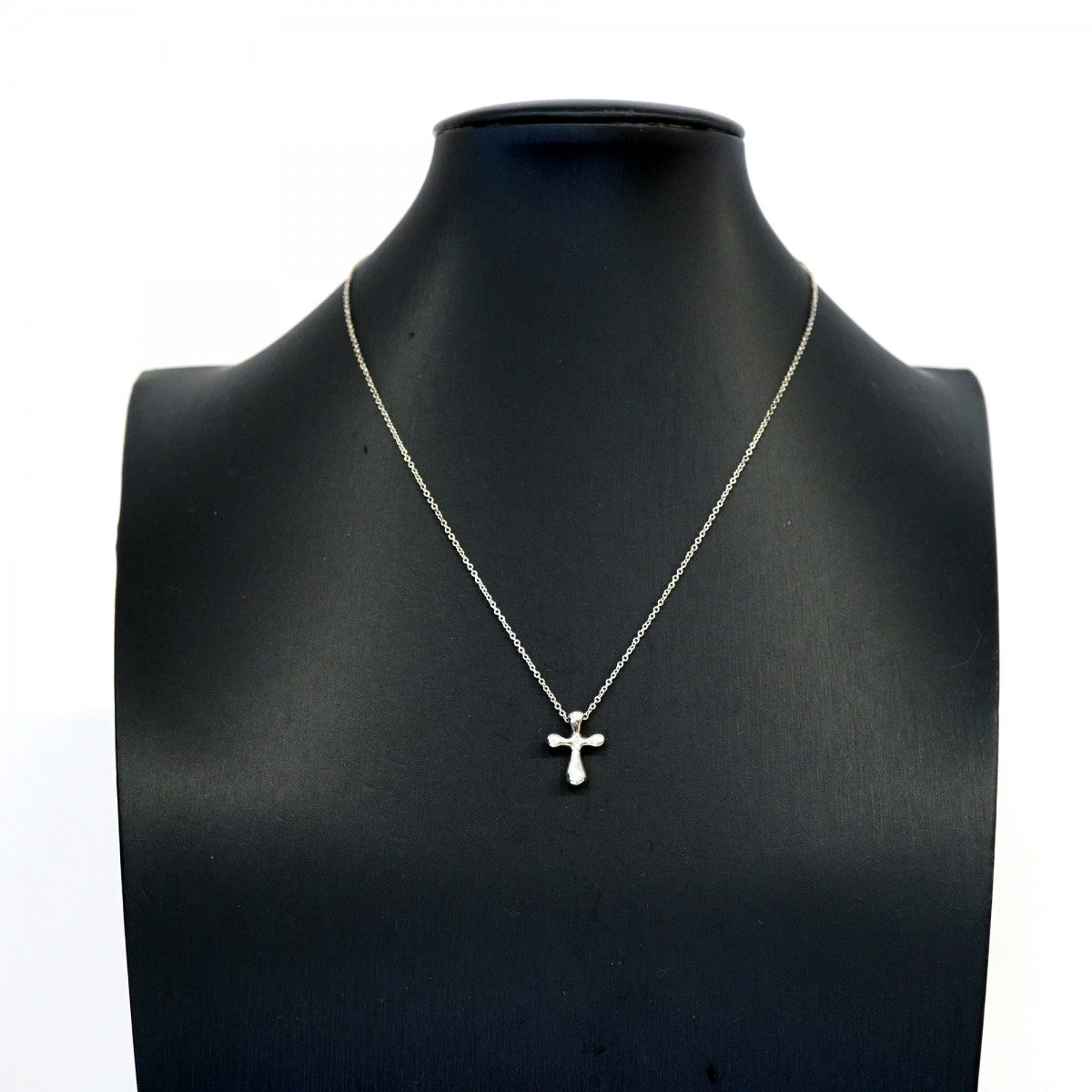 【6jgb0498】ティファニー ネックレス スモールクロス シルバー925【中古】レディース