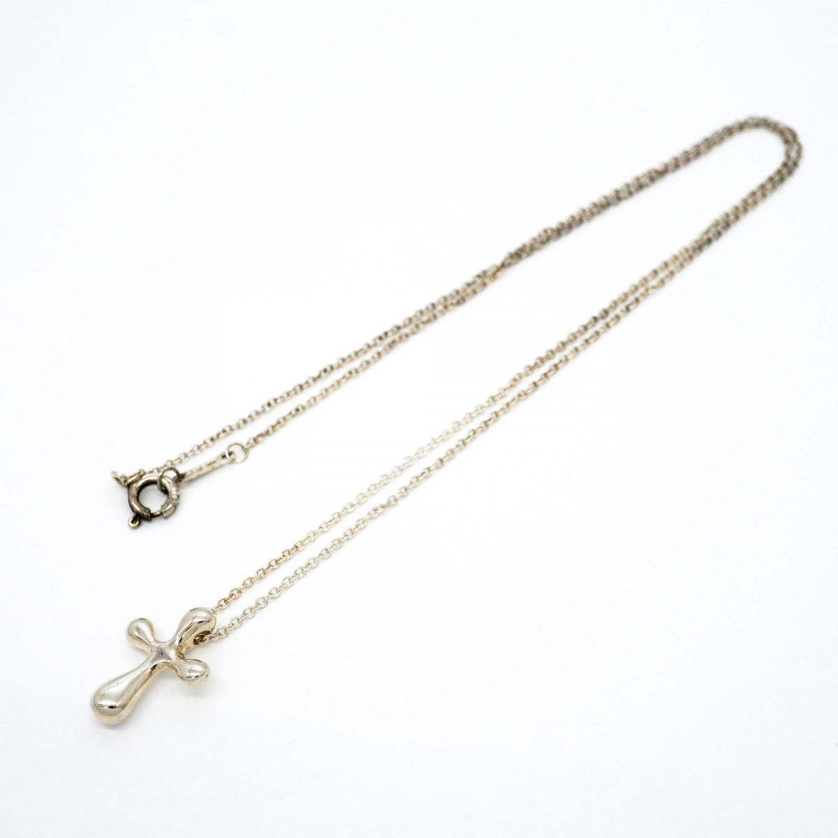 【6jgb0498】ティファニー ネックレス スモールクロス シルバー925【中古】レディース