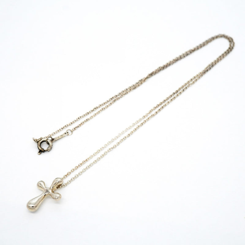 【6jgb0498】ティファニー ネックレス スモールクロス シルバー925【中古】レディース