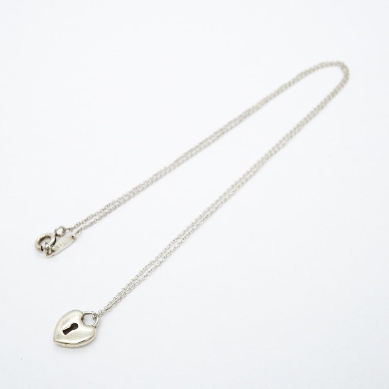 【6jgb0499】ティファニー ネックレス ハートロック シルバー925【中古】レディース