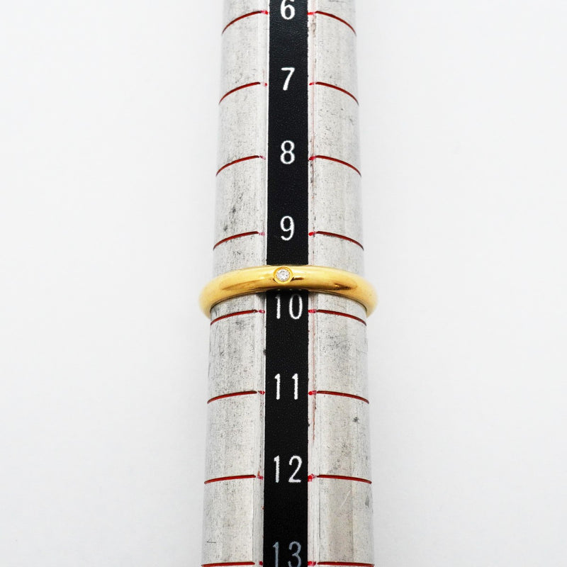 【6jgb0503】カルティエ リング クラシック 1PD K18YG イエローゴールド ダイヤモンド ＃50【中古】レディース