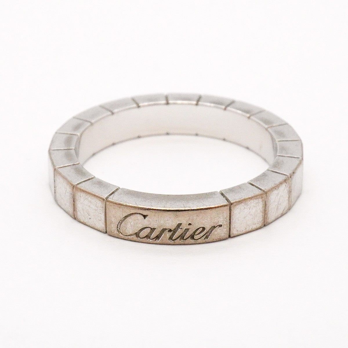 【6jgb0505】カルティエ リング ラニエール K18WG ホワイトゴールド ＃49【中古】レディース