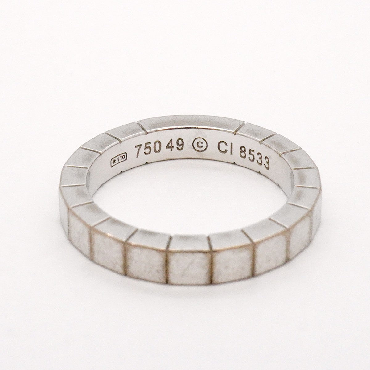【6jgb0505】カルティエ リング ラニエール K18WG ホワイトゴールド ＃49【中古】レディース
