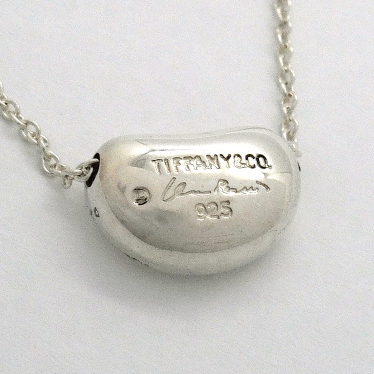 【6jgb0509】ティファニー ネックレス ビーン シルバー925【中古】レディース