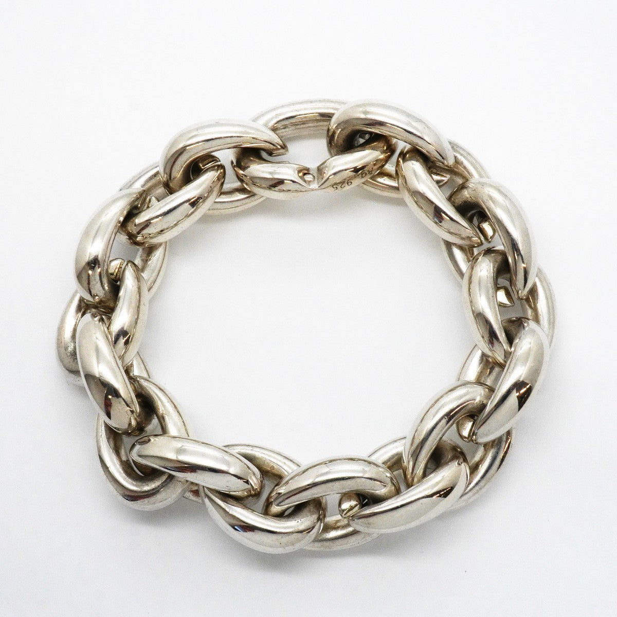 【6jgb0510】エルメス ブレスレット アクロバットGM 17コマ シルバー925【中古】メンズ