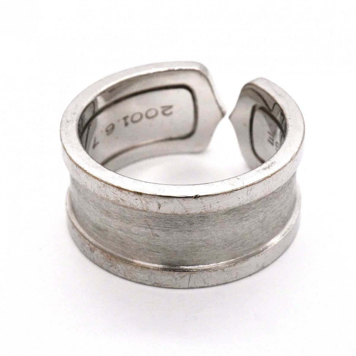 【6jgb0511】カルティエ リング C2 ラージ K18WG ホワイトゴールド ＃57【中古】メンズ
