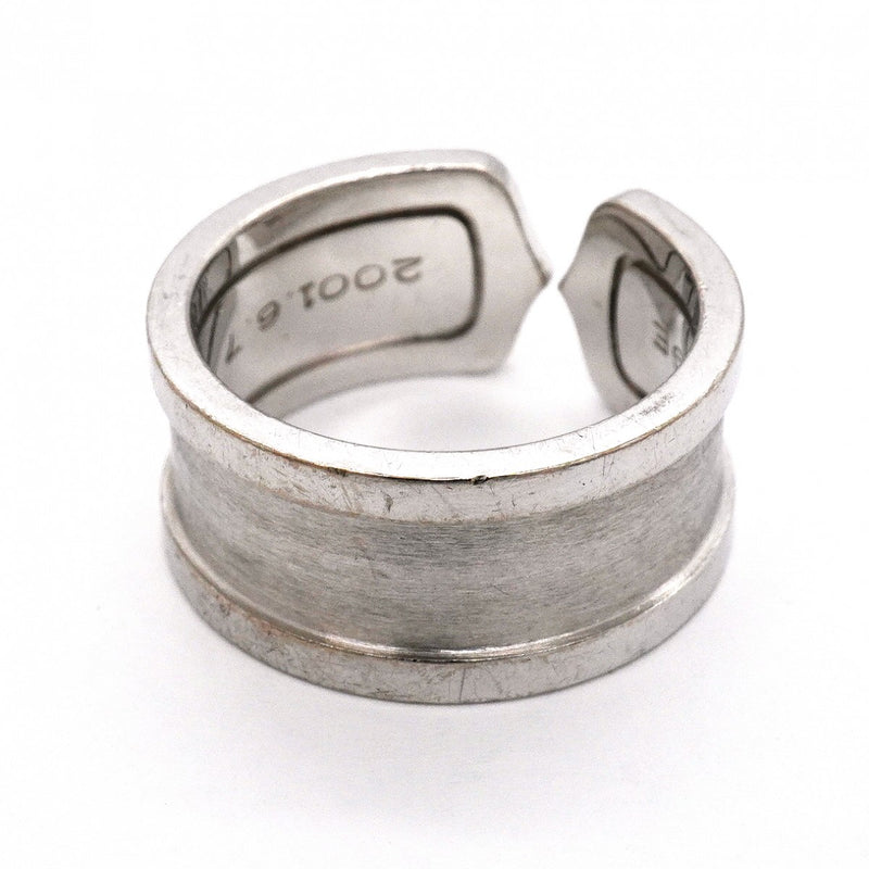 【6jgb0511】カルティエ リング C2 ラージ K18WG ホワイトゴールド ＃57【中古】メンズ