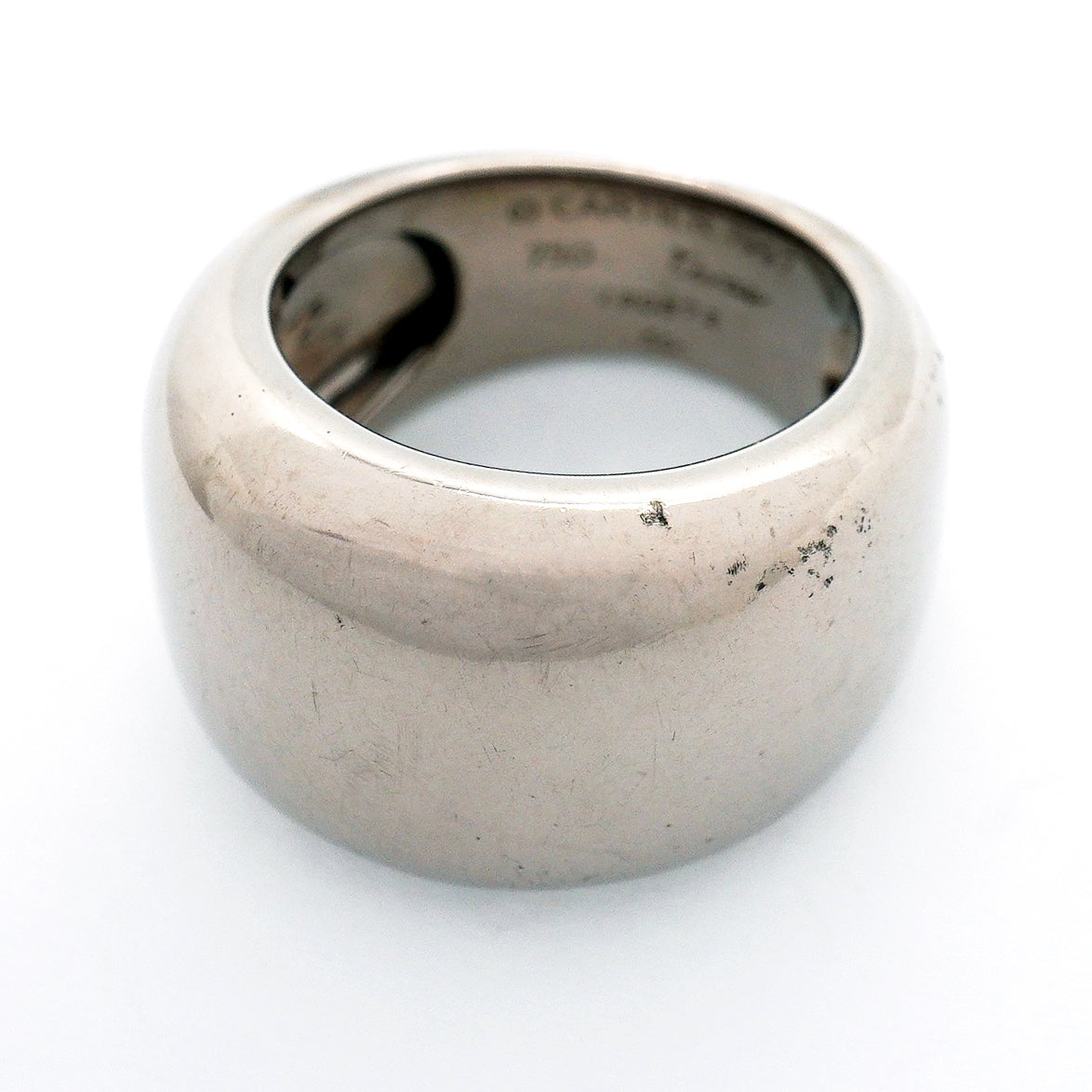 【6jgb0512】カルティエ リング ヌーベルバーグ K18WG ホワイトゴールド ＃50【中古】メンズ レディース ユニセックス