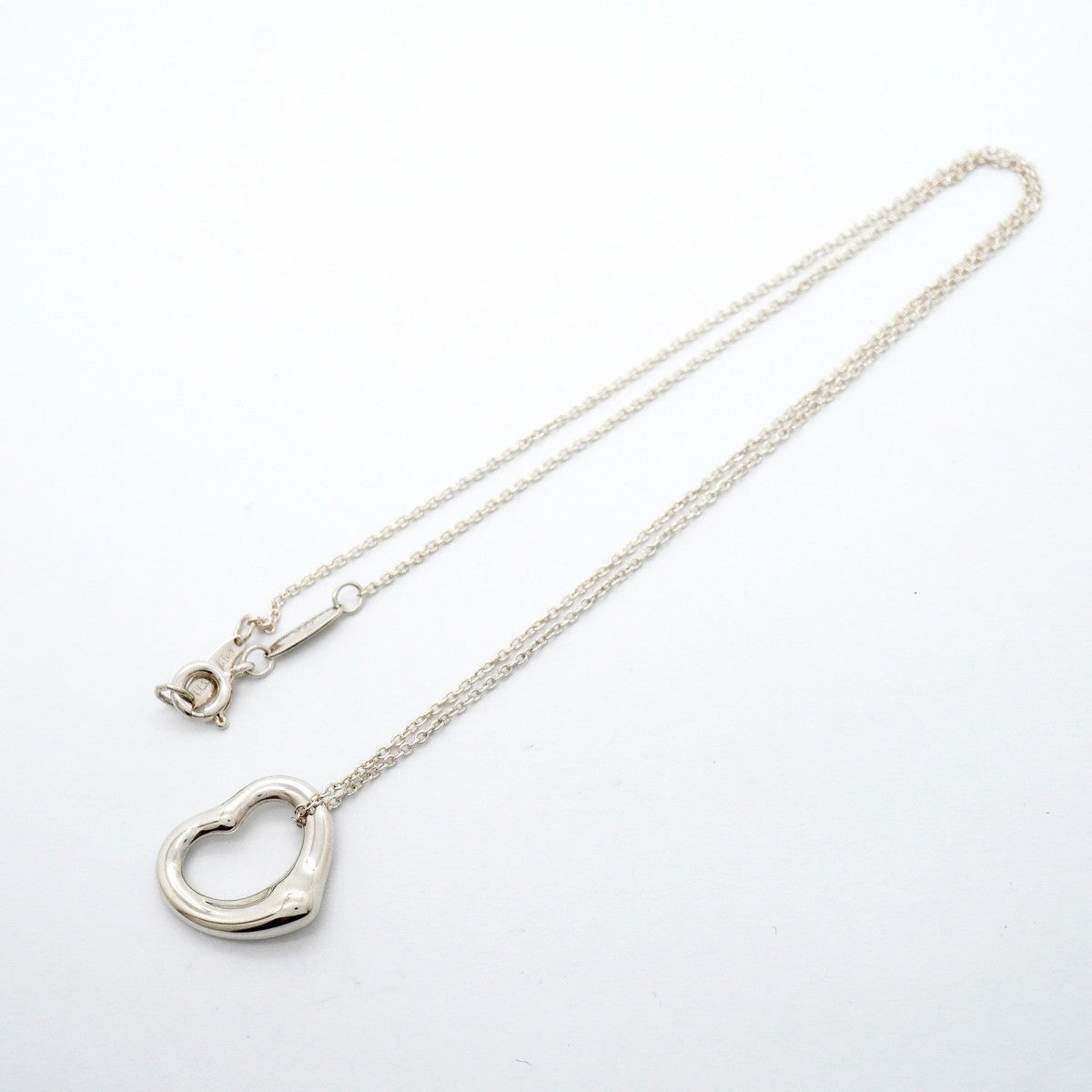 【6jgb0521-k】ティファニー ネックレス オープンハート シルバー925【中古】レディース