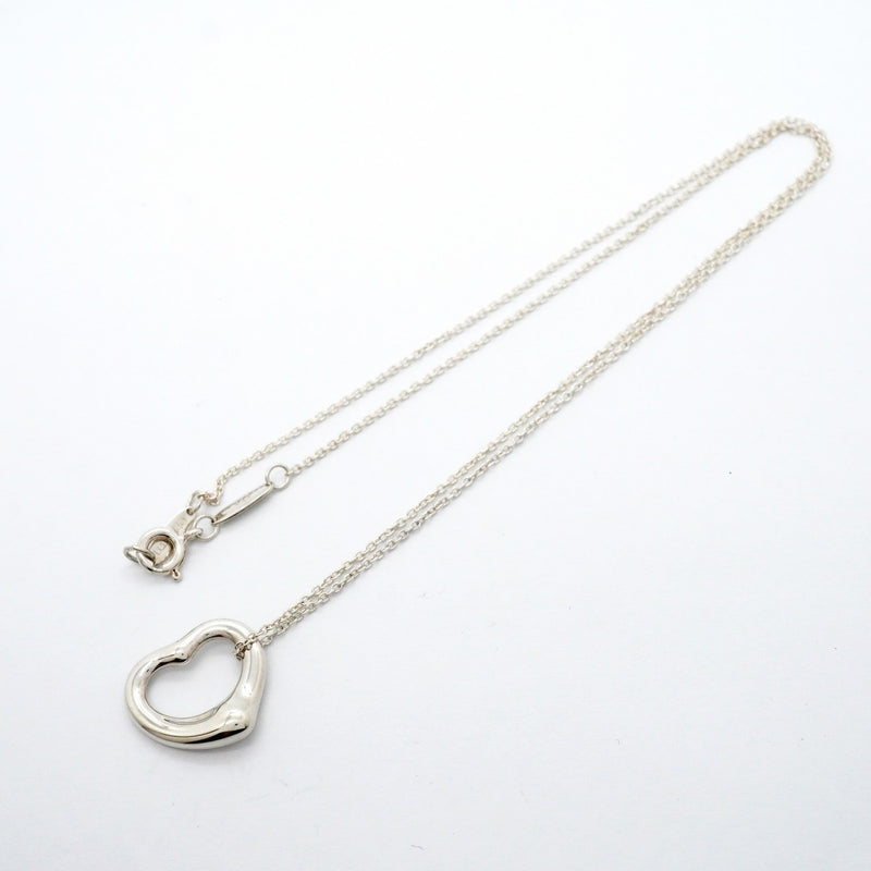 【6jgb0521-k】ティファニー ネックレス オープンハート シルバー925【中古】レディース