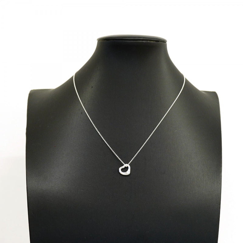 【6jgb0523-k】ティファニー ネックレス オープンハート シルバー925【中古】レディース