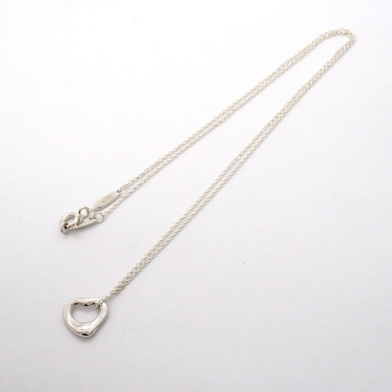 【6jgb0523-k】ティファニー ネックレス オープンハート シルバー925【中古】レディース