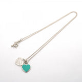 【6jgb0524-k】ティファニー ネックレス ダブルリターントゥハート シルバー925 ブルー【中古】レディース