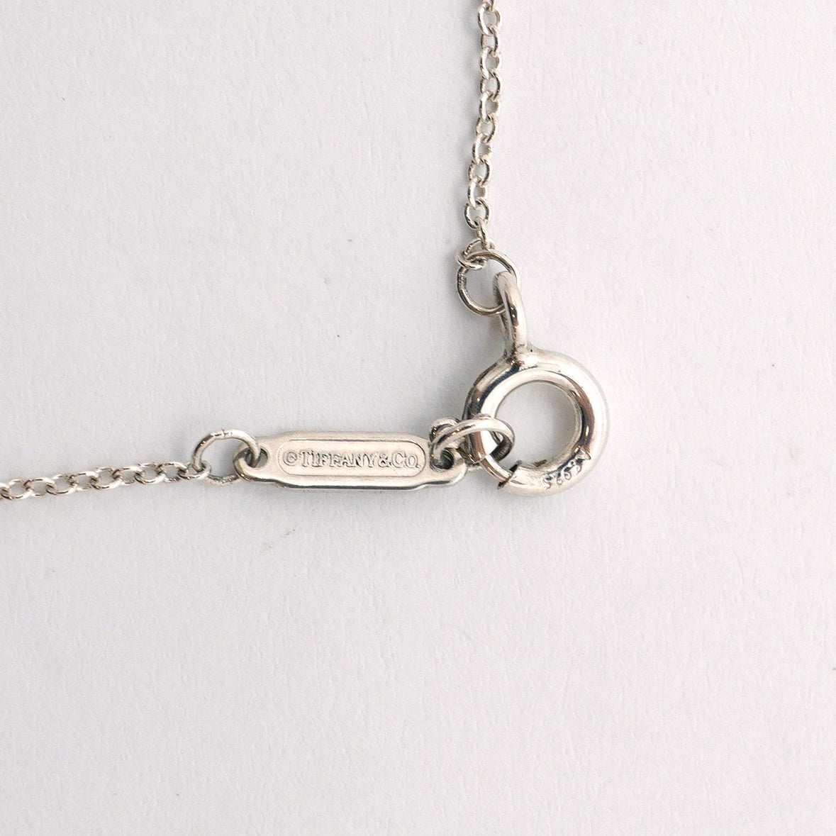 【6jgb0524-k】ティファニー ネックレス ダブルリターントゥハート シルバー925 ブルー【中古】レディース