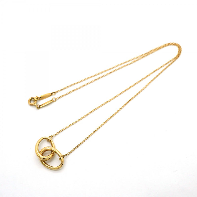 【6jgb0526】ティファニー ネックレス ダブルループ K18YG イエローゴールド【中古】レディース