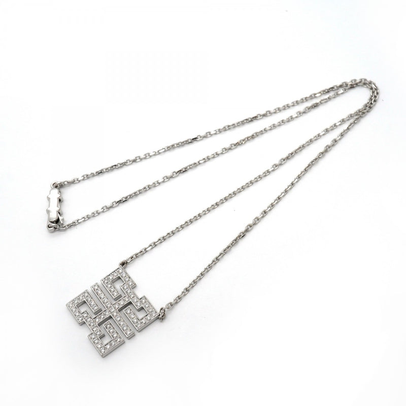 【6jgb0527】カルティエ ネックレス ウィッシュノット K18WG ホワイトゴールド ダイヤモンド【中古】レディース