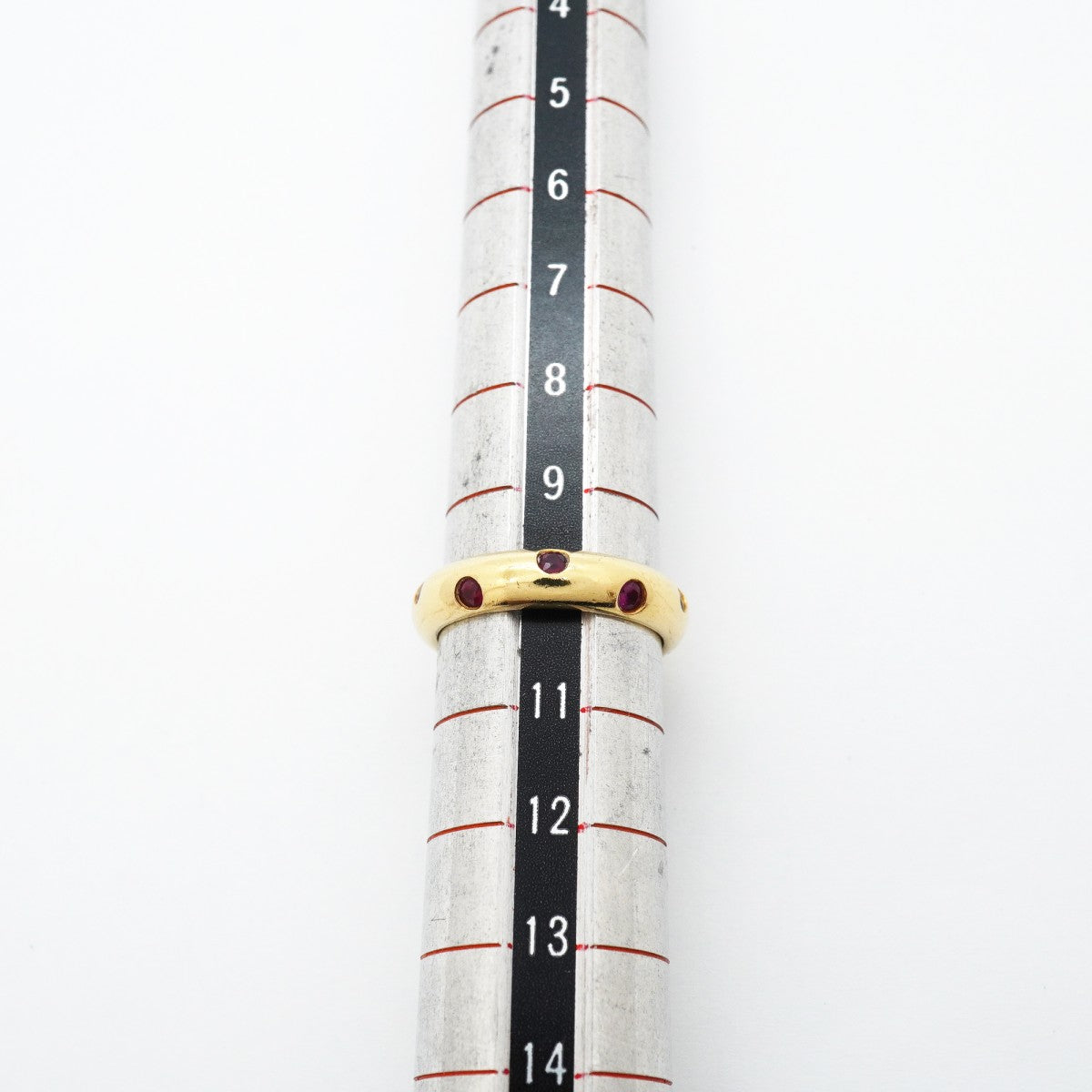 【6jgb0532】ティファニー リング ドッツ K18YG イエローゴールド ルビー レッド 10号【中古】レディース