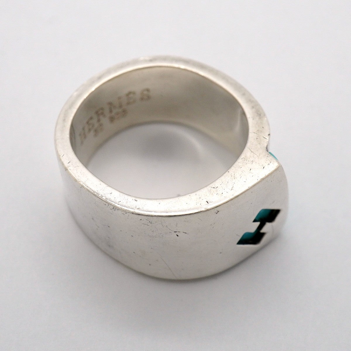 【6jgb0540】エルメス リング キャンディ シルバー925 ブルー ＃52【中古】レディース
