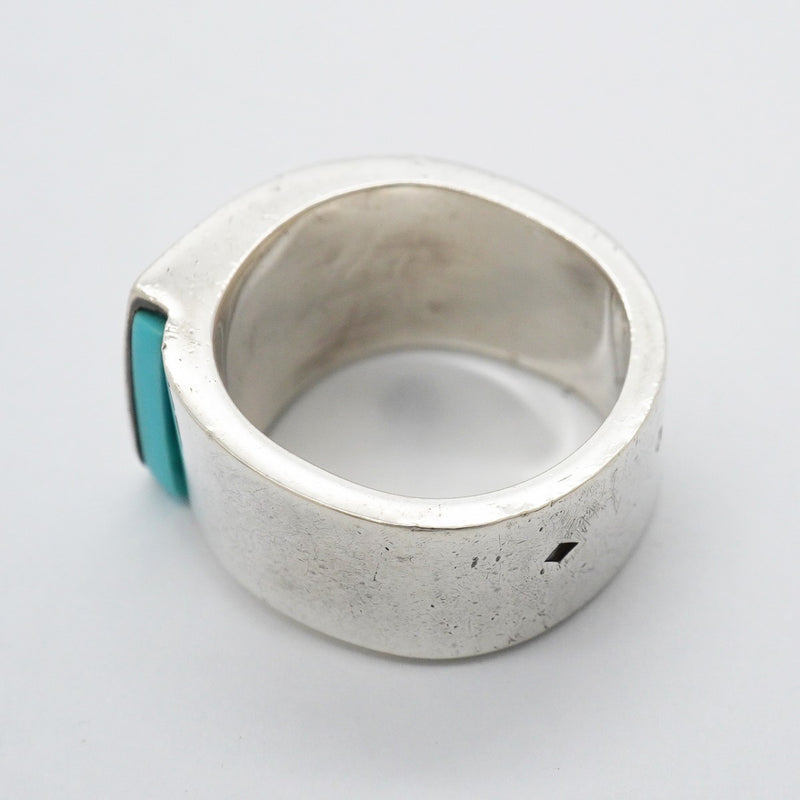 【6jgb0540】エルメス リング キャンディ シルバー925 ブルー ＃52【中古】レディース