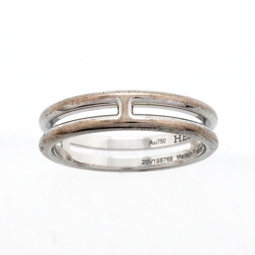 【6jgb0542】エルメス リング アリアンヌ K18WG ホワイトゴールド ＃47【中古】レディース