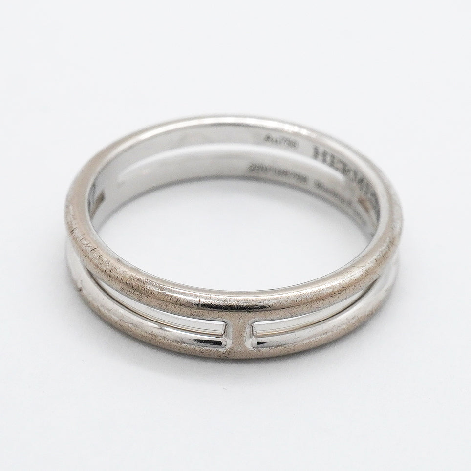 【6jgb0542】エルメス リング アリアンヌ K18WG ホワイトゴールド ＃47【中古】レディース