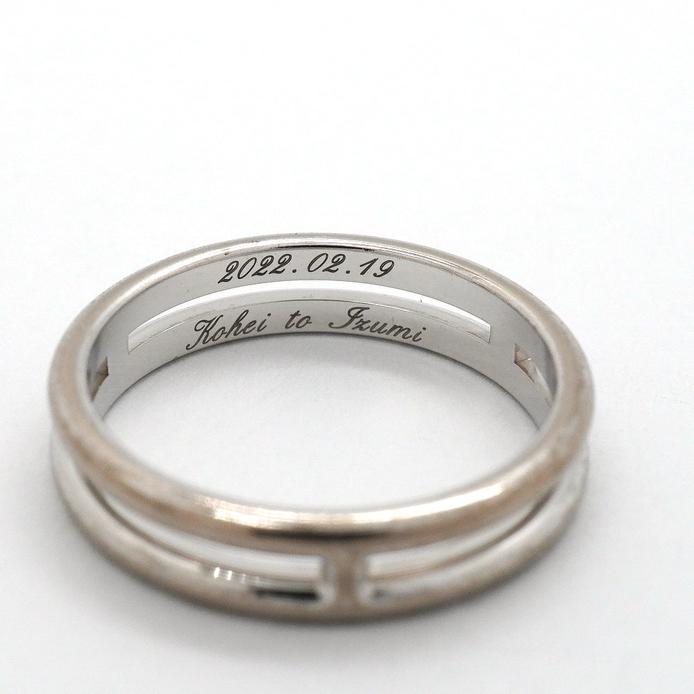 【6jgb0542】エルメス リング アリアンヌ K18WG ホワイトゴールド ＃47【中古】レディース