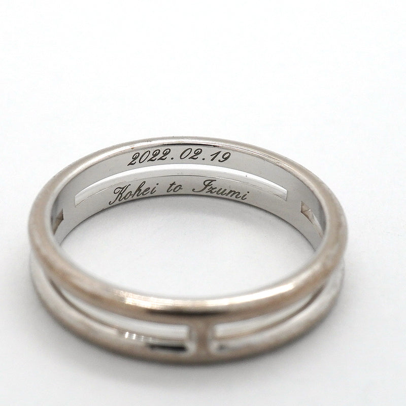【6jgb0542】エルメス リング アリアンヌ K18WG ホワイトゴールド ＃47【中古】レディース