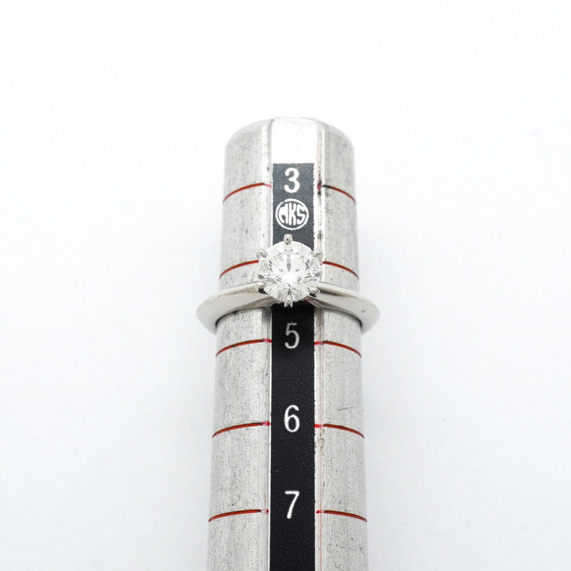 【6jgb0544】ティファニー リング ソリティア 1PD Pt950 プラチナ ダイヤモンド 0.73ct 4.5号【中古】レディース