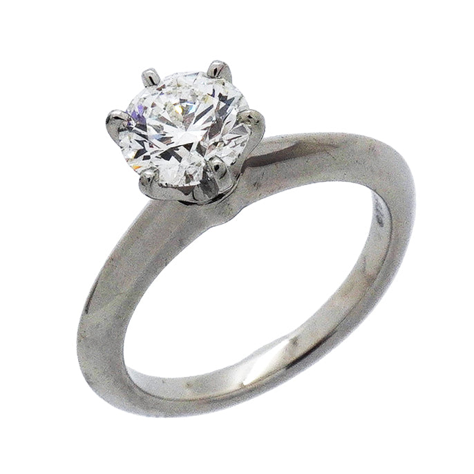 【6jgb0544】ティファニー リング ソリティア 1PD Pt950 プラチナ ダイヤモンド 0.73ct 4.5号【中古】レディース