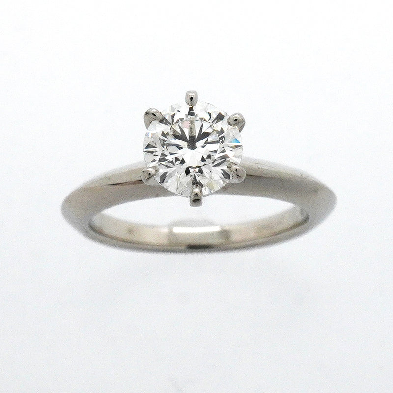 【6jgb0544】ティファニー リング ソリティア 1PD Pt950 プラチナ ダイヤモンド 0.73ct 4.5号【中古】レディース
