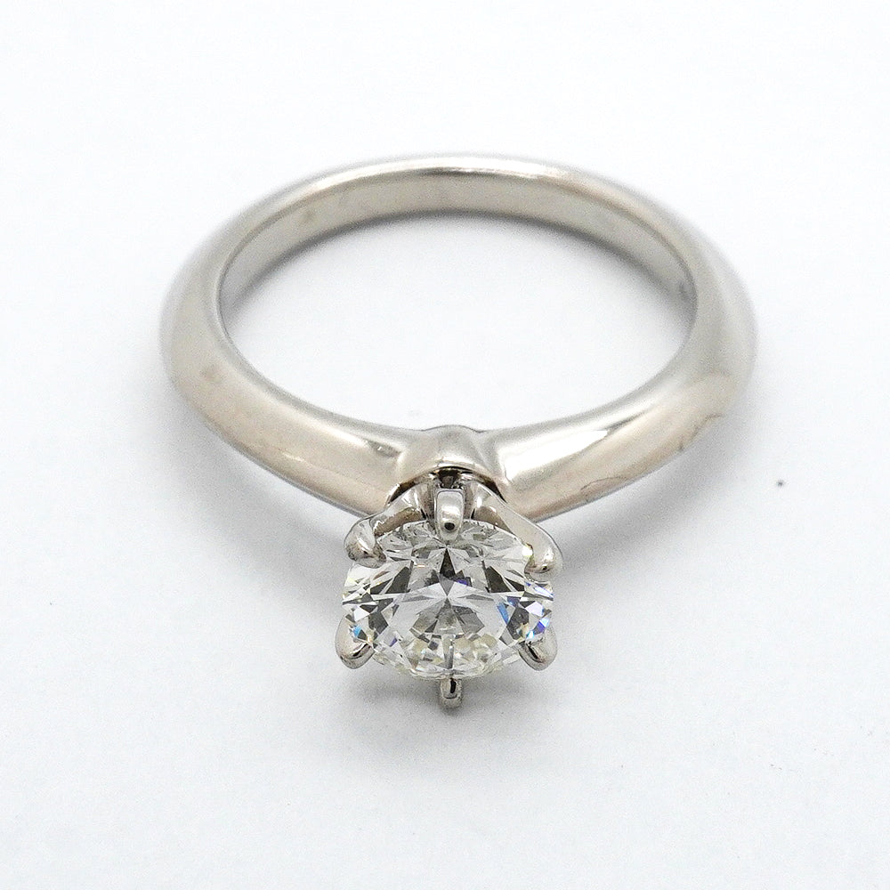 【6jgb0544】ティファニー リング ソリティア 1PD Pt950 プラチナ ダイヤモンド 0.73ct 4.5号【中古】レディース
