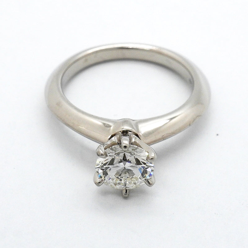 【6jgb0544】ティファニー リング ソリティア 1PD Pt950 プラチナ ダイヤモンド 0.73ct 4.5号【中古】レディース
