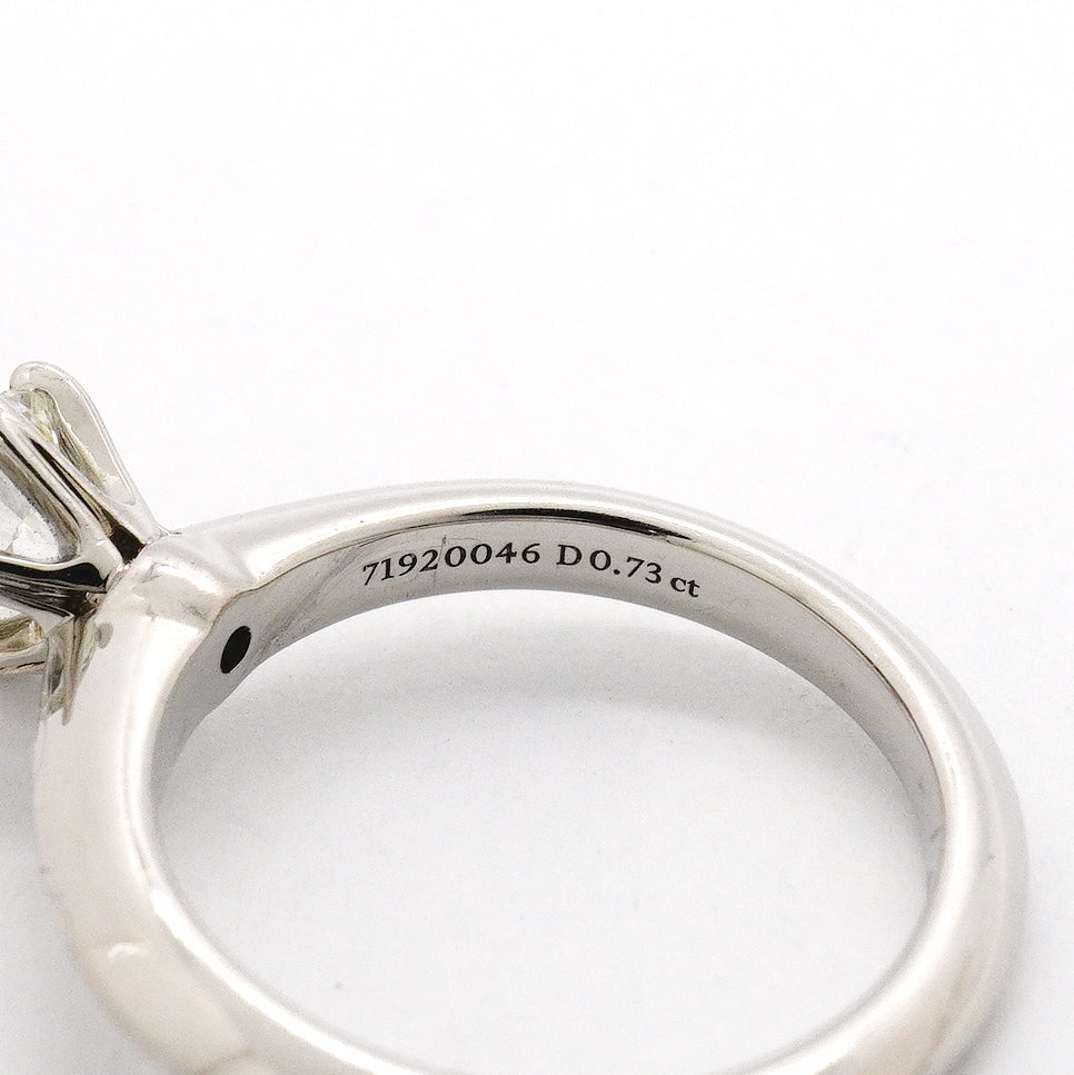 【6jgb0544】ティファニー リング ソリティア 1PD Pt950 プラチナ ダイヤモンド 0.73ct 4.5号【中古】レディース