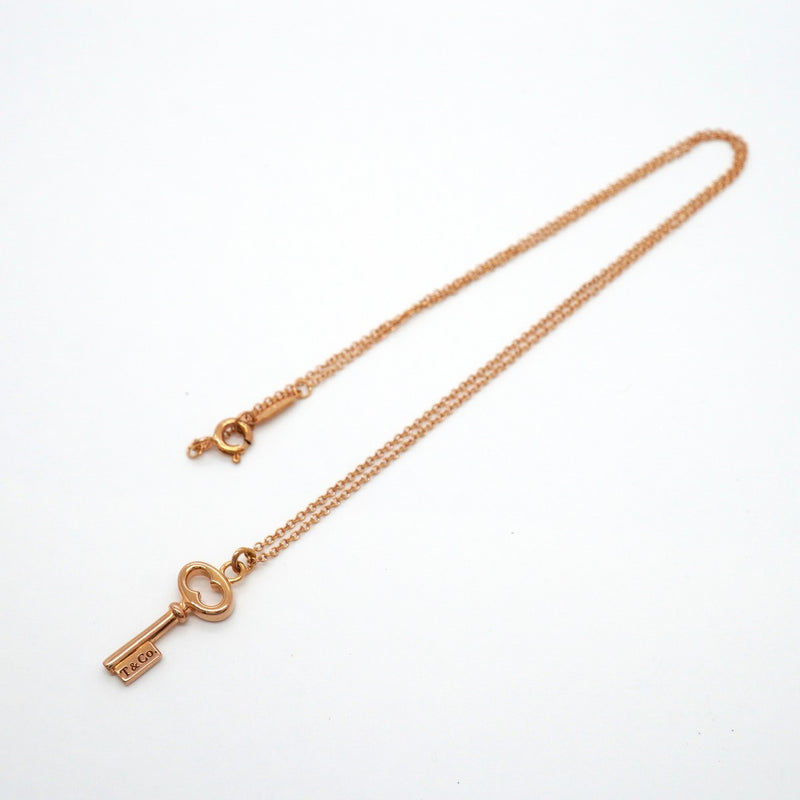 【6jgb0546】ティファニー ネックレス オーバルキー K18PG ピンクゴールド【中古】レディース