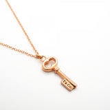 【6jgb0546】ティファニー ネックレス オーバルキー K18PG ピンクゴールド【中古】レディース