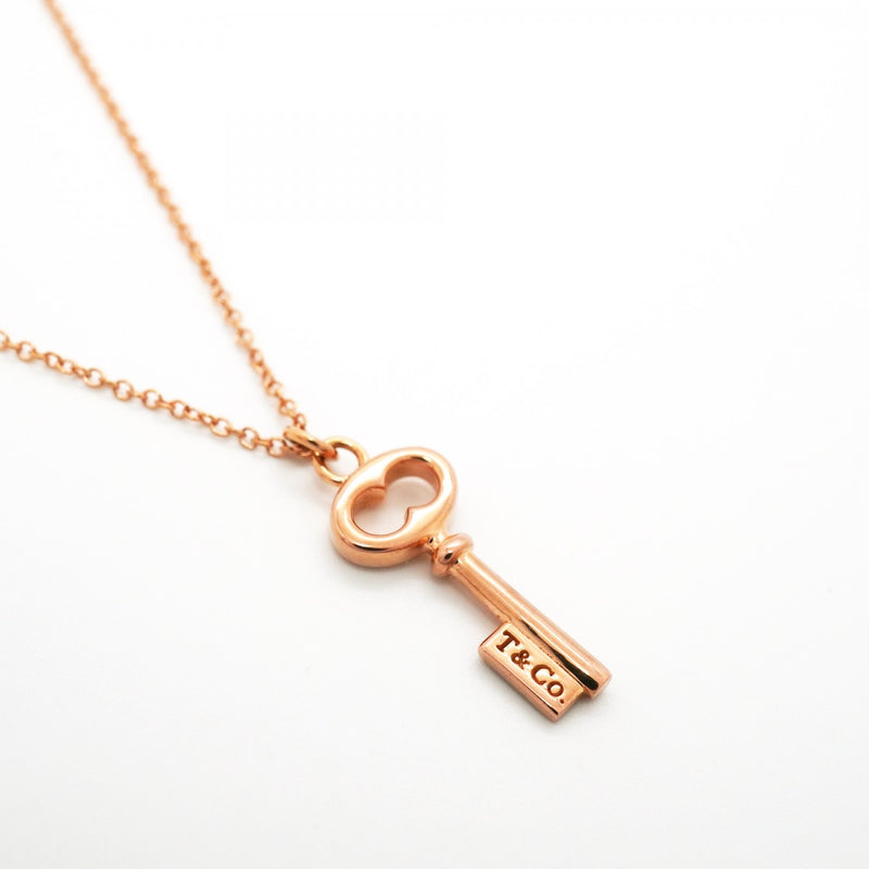 【6jgb0546】ティファニー ネックレス オーバルキー K18PG ピンクゴールド【中古】レディース