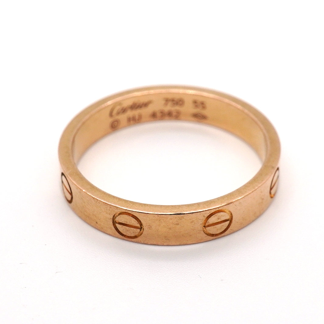 【6jgb0547】カルティエ リング ミニラブ K18PG ピンクゴールド ＃55【中古】メンズ レディース ユニセックス