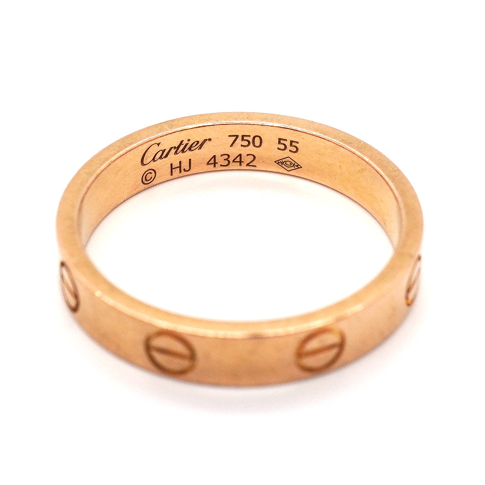 【6jgb0547】カルティエ リング ミニラブ K18PG ピンクゴールド ＃55【中古】メンズ レディース ユニセックス