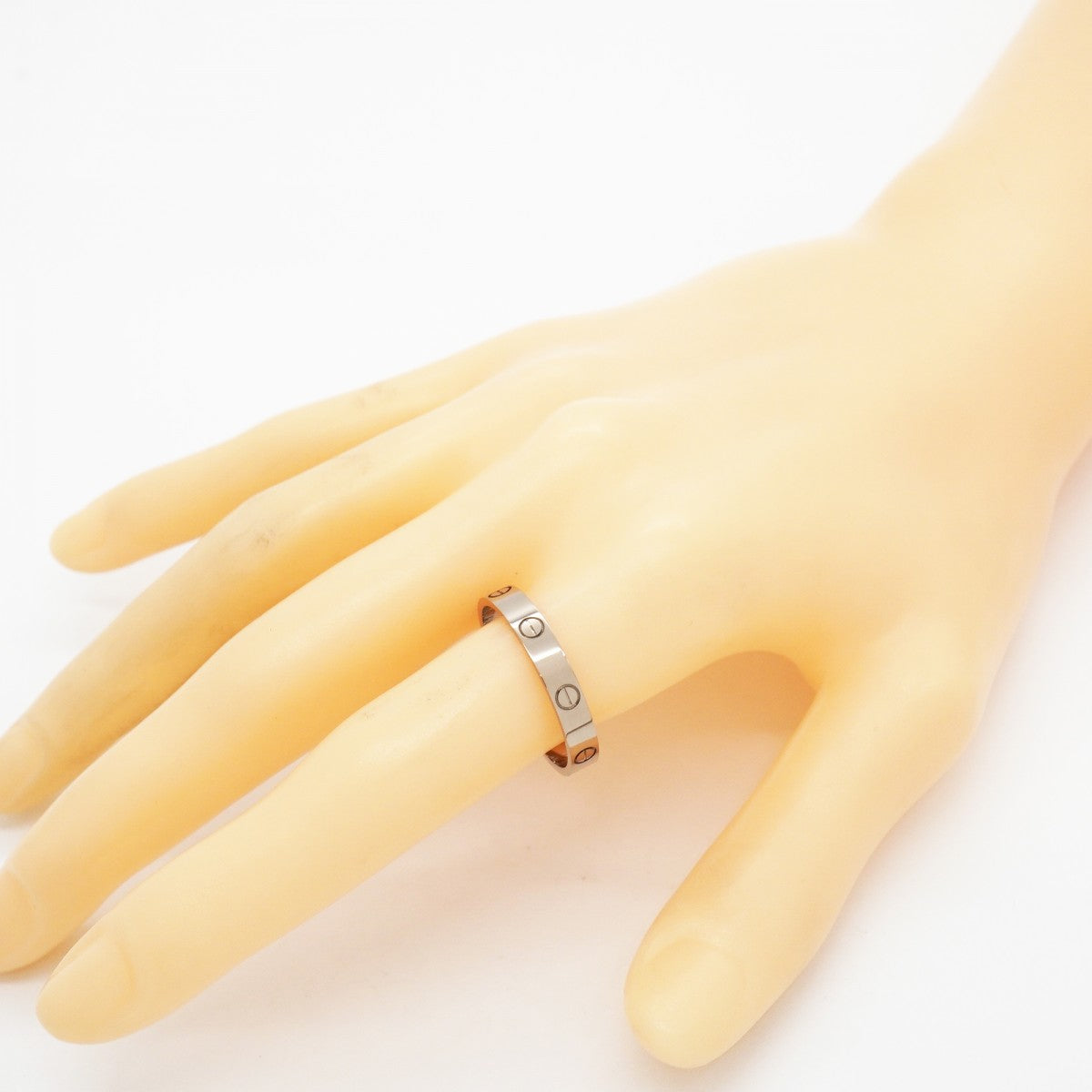 【6jgb0551】カルティエ リング ミニラブ K18WG ホワイトゴールド ＃65【中古】メンズ