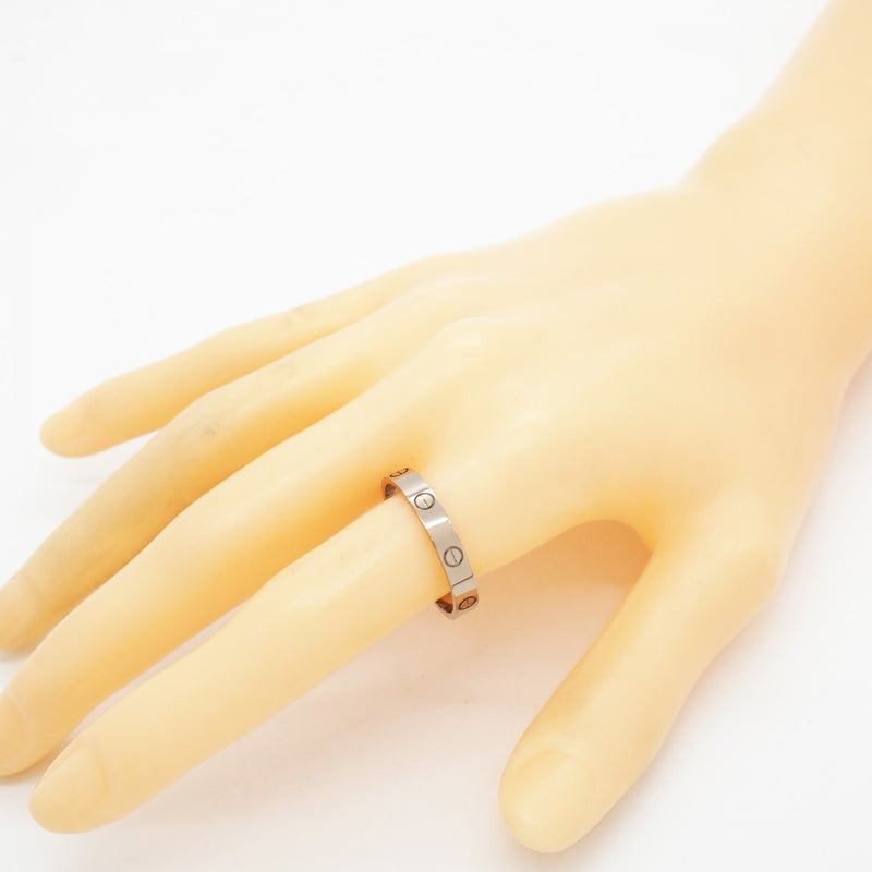【6jgb0551】カルティエ リング ミニラブ K18WG ホワイトゴールド ＃65【中古】メンズ