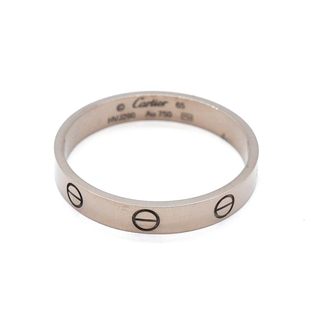 【6jgb0551】カルティエ リング ミニラブ K18WG ホワイトゴールド ＃65【中古】メンズ