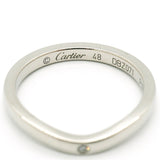 【6jgb0552】カルティエ リング バレリーナ 3PD Pt950 プラチナ ダイヤモンド ＃48【中古】レディース